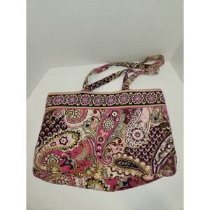 Vera Bradley Lilli Bell Grand Tote Retired Pink Purple Paisley Large Travel Bag
